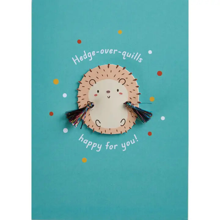 DD Tassel Party Hedgehog Card