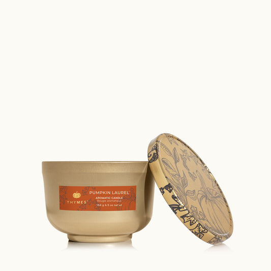 Thymes Pumpkin Laurel tin candle