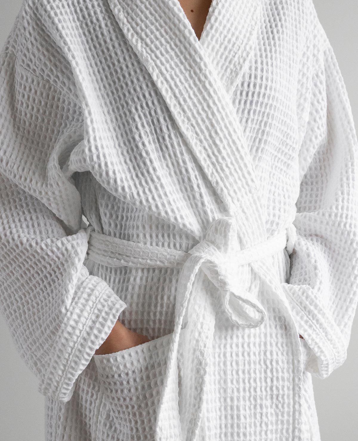 AP Child White Waffle Robe