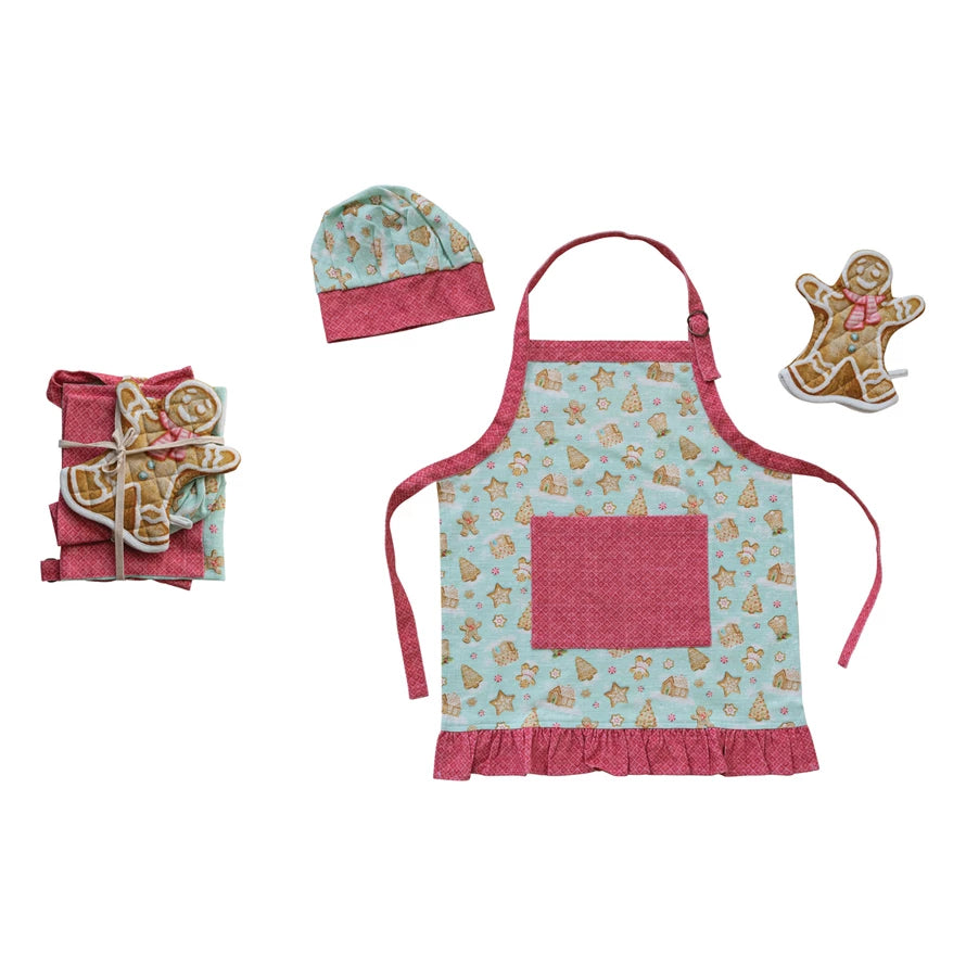 Apron w/gingerbread print