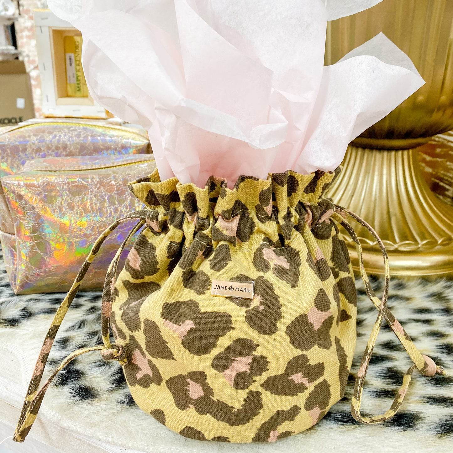 Leopard Jewelry Pouch