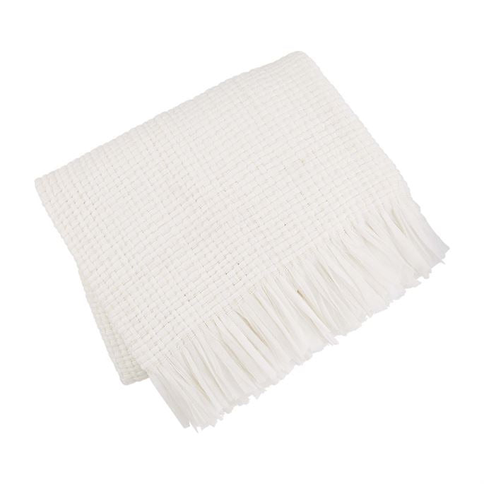 Fringe Blanket - White