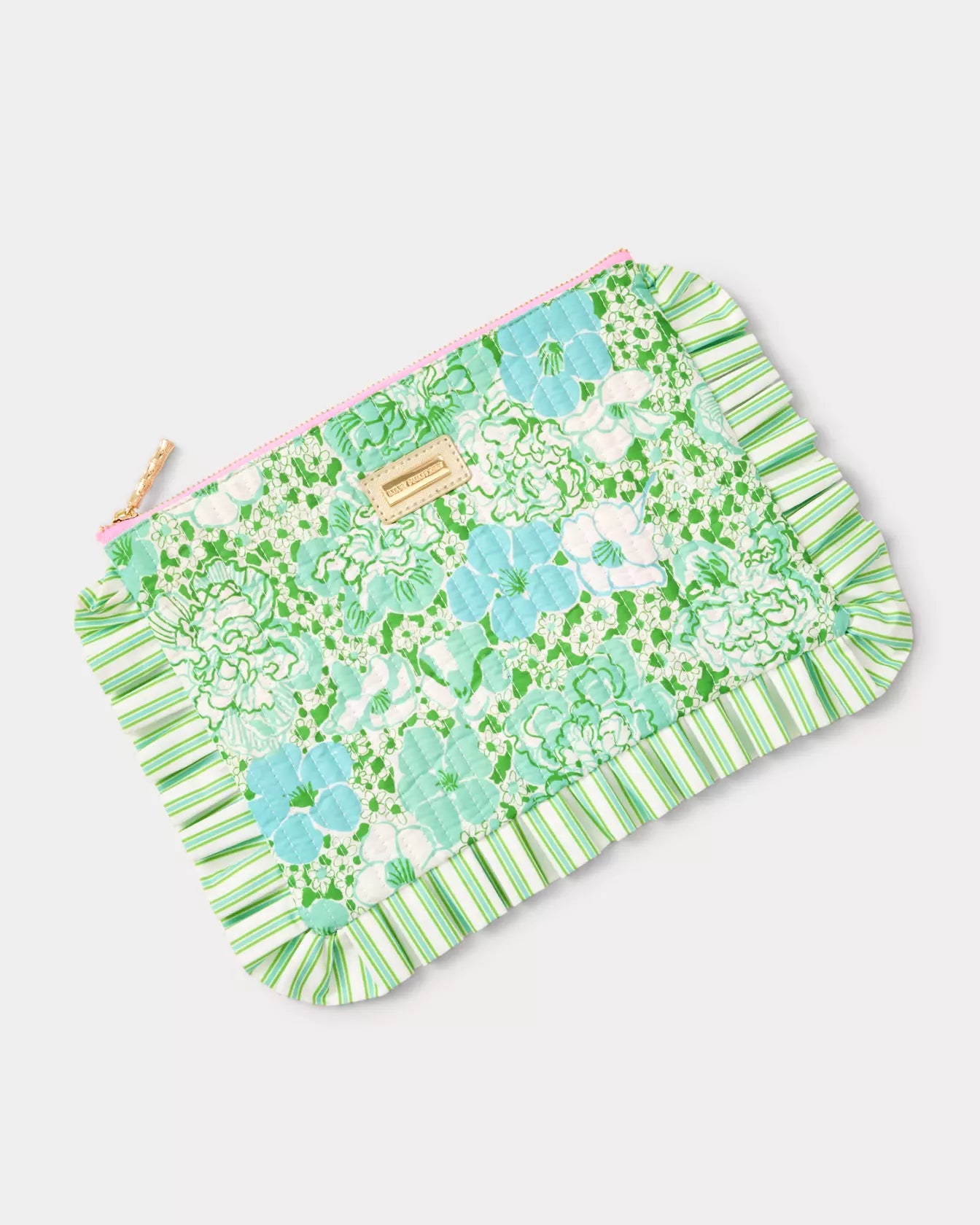 LP Quilted Ruffle Pouch