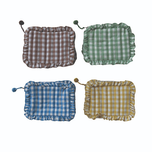 HM Checkered Zip Pouch