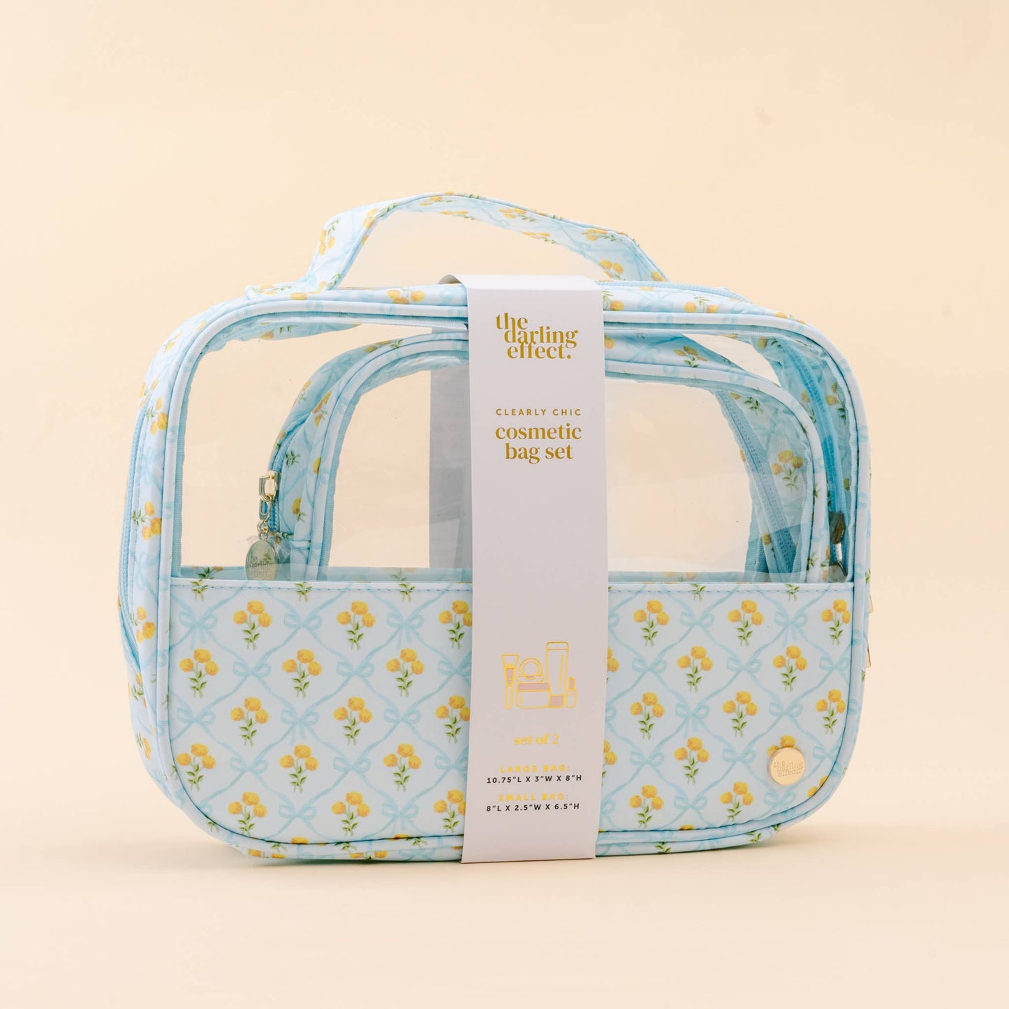 TDE Clearly Chic Cosmetic Bag Set-Marigold Lane Blue