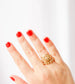 Lindy Beaded Band in Gold