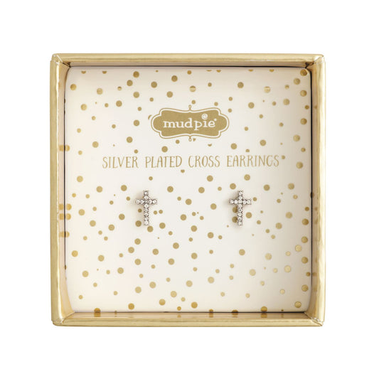MP Cross Stud Earrings