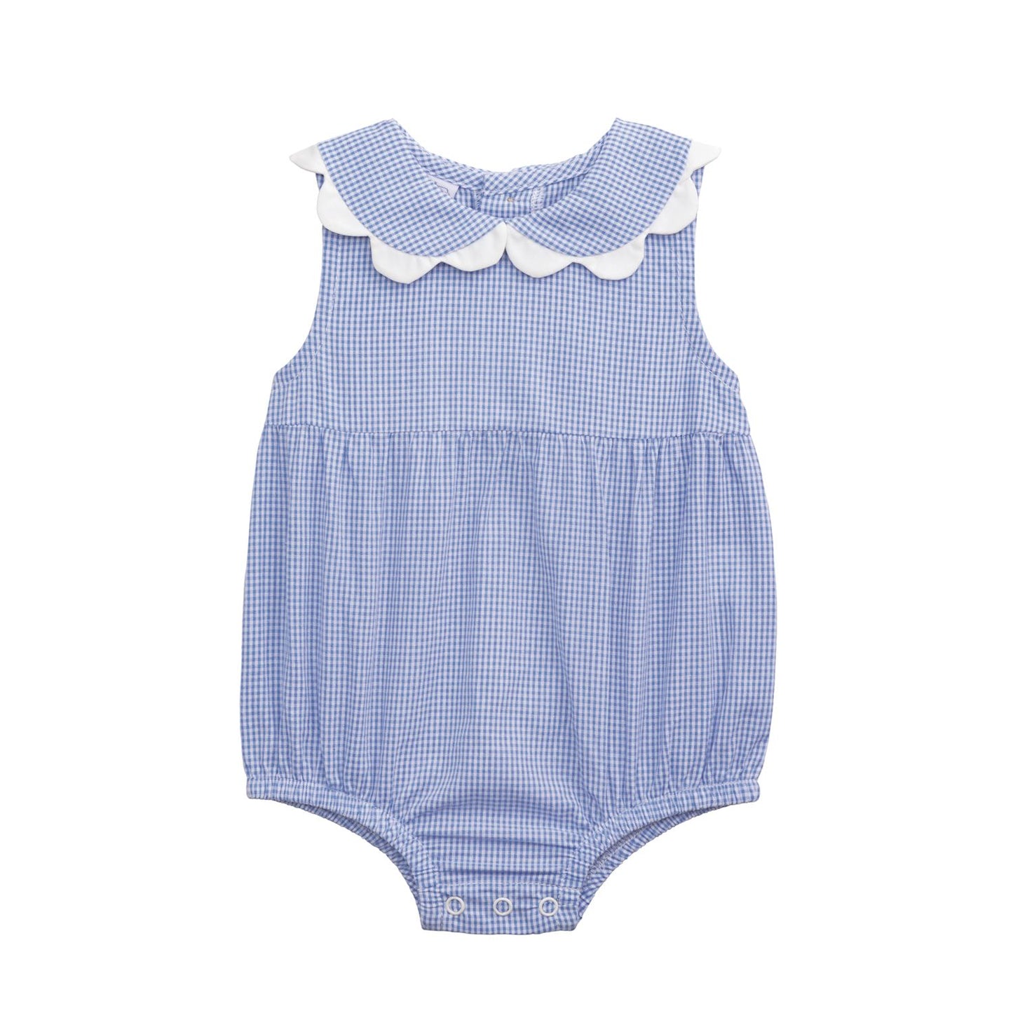 MP Blue Gingham Scallop Bubble