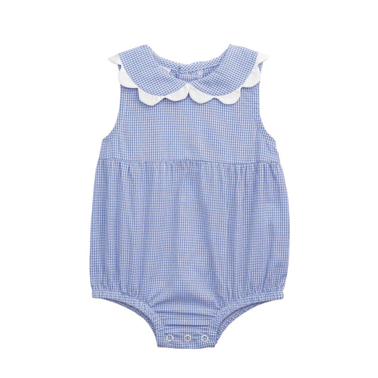 MP Blue Gingham Scallop Bubble