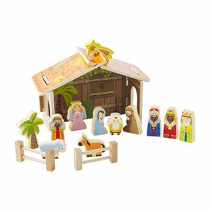 MP wood nativity set