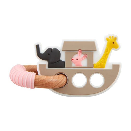 MP Teether- Pink Noah's Ark