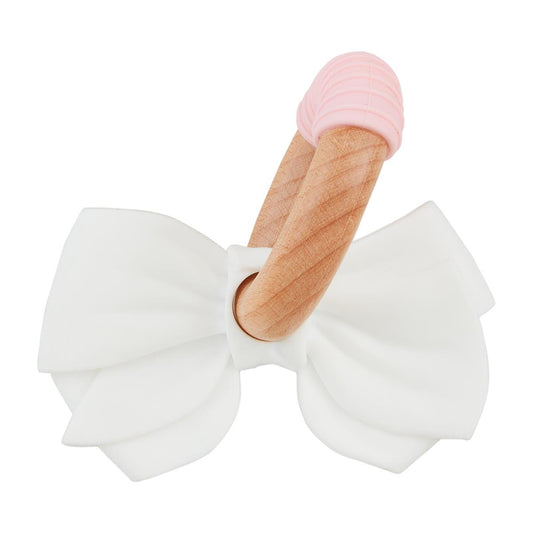 MP Ring Teether- White Bow