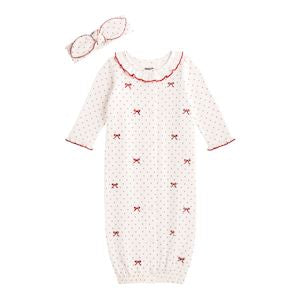 MP Christmas Bow Embroidered Gown
