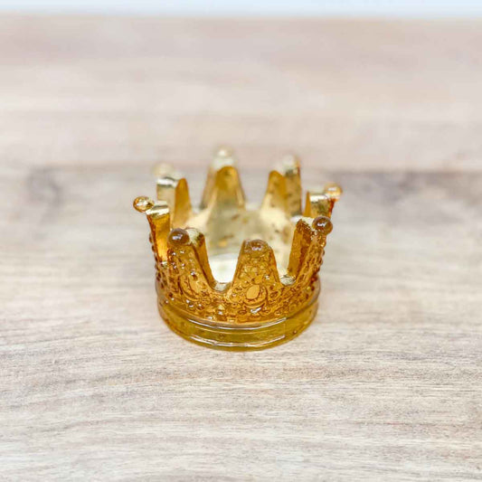 TRS Crown Glass Votive Gold