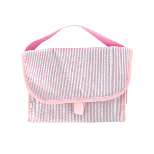 Oh mint- mini hang around pink seersucker