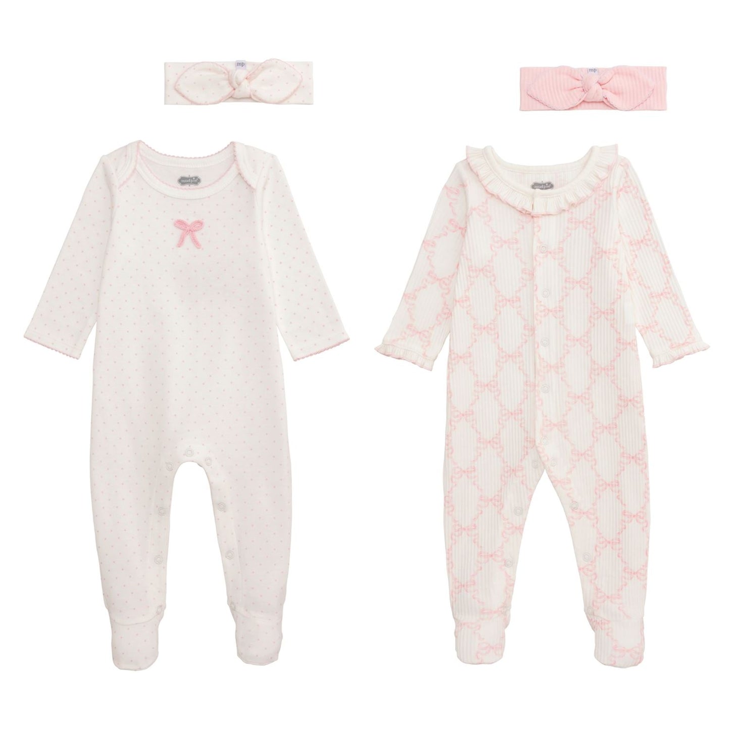 Mp Bow Print Sleeper & Headband Set
