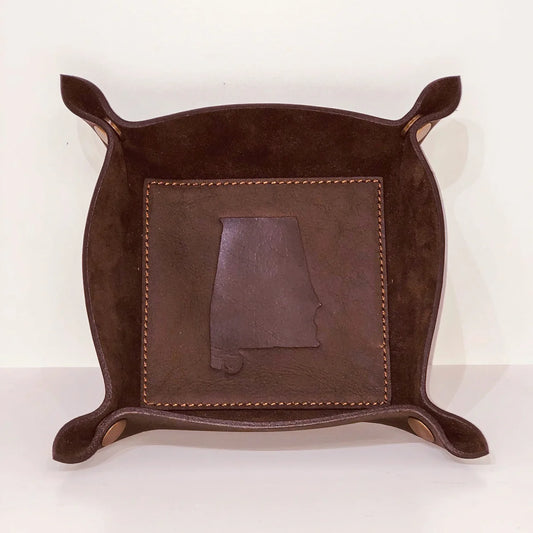 TRS Leather Embossed Valet Tray
