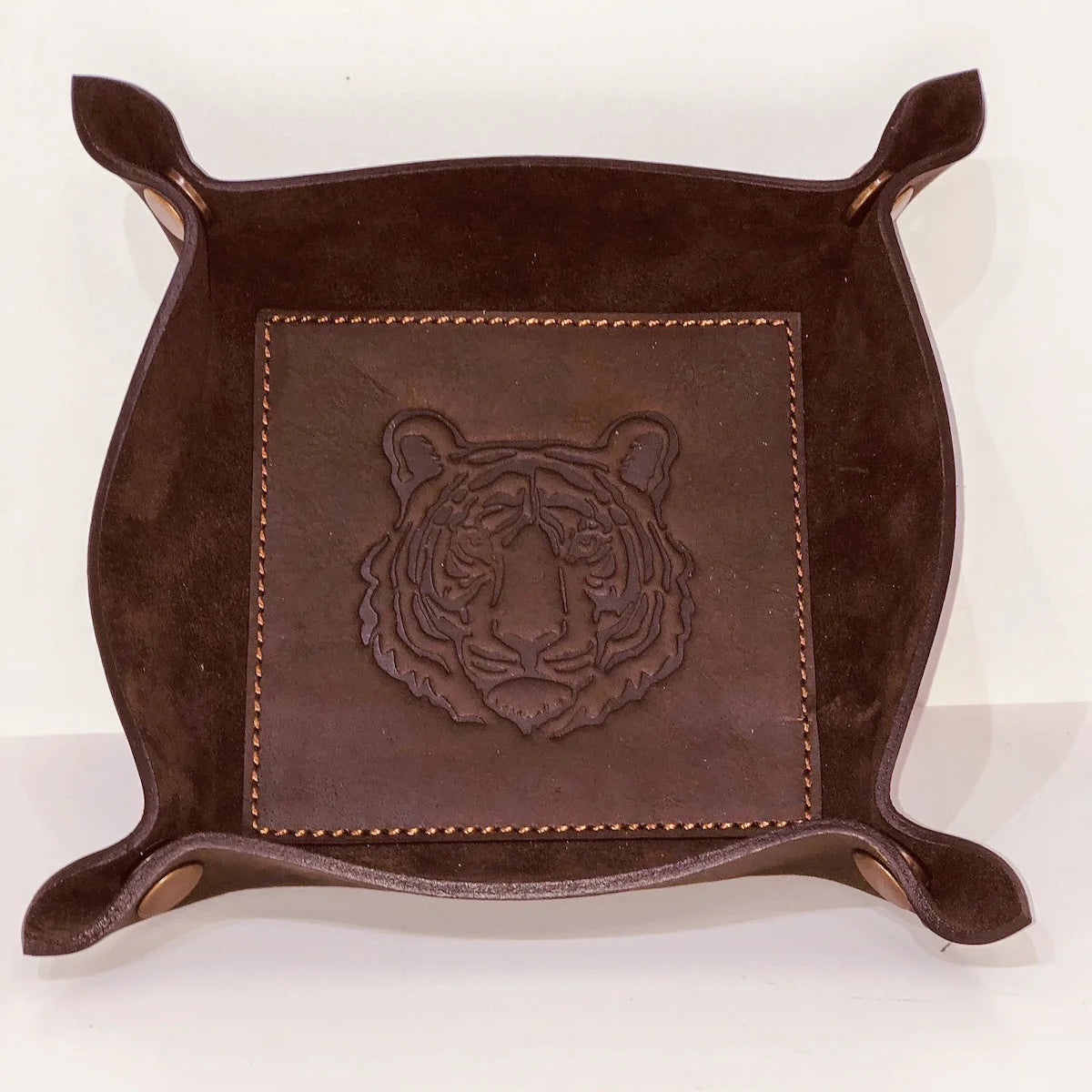 TRS Leather Embossed Valet Tray
