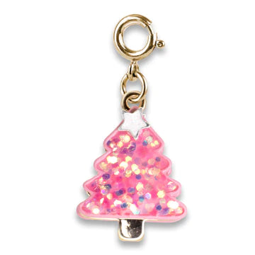 CI Charm - pink christmas tree charm