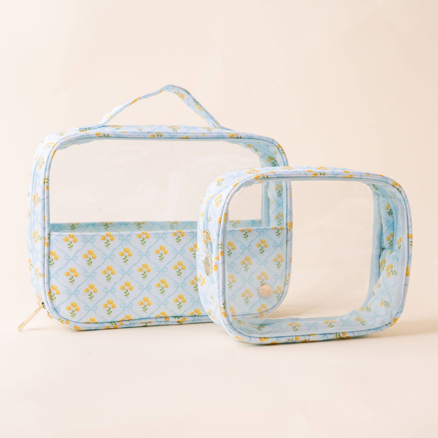 TDE Clearly Chic Cosmetic Bag Set-Marigold Lane Blue