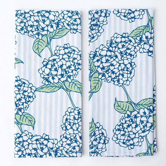 8 Oak Hydrangea Stem Kitchen Towel Set