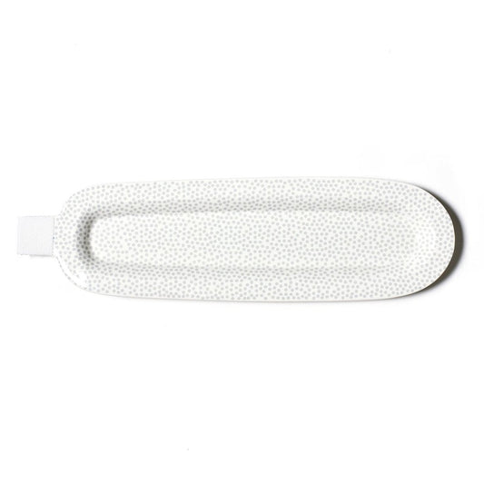HapEv Mini Skinny Oval Platter- Stone Dot