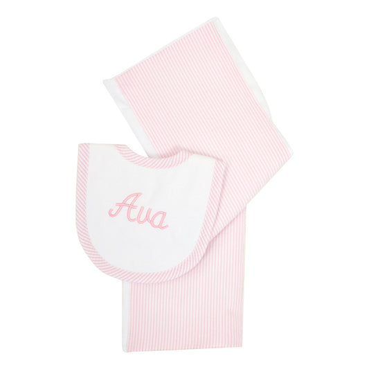 3M Bib & Burp Set - Pink Seer