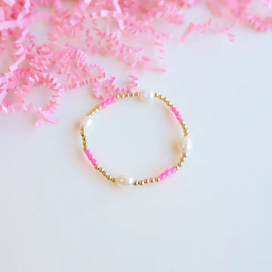 Hot Pink Pearl Poppi Bracelet