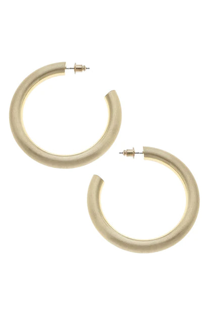 Canvas Isla hoop earrings