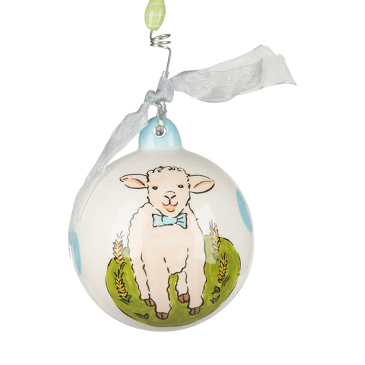 GH Lamb ornament blue