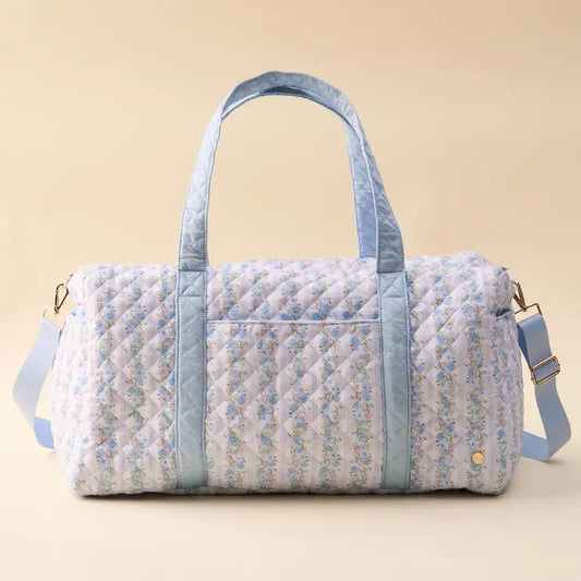 TDE On-The-Go Quilted Weekender Bag | Petal Parade Blue
