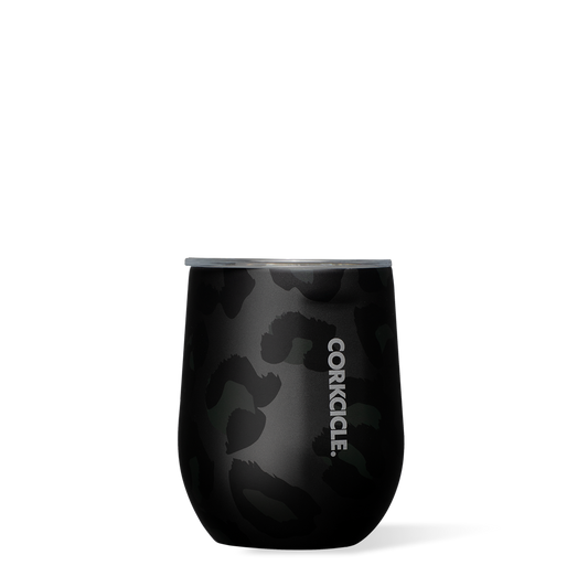 stemless 12 oz - night leopard