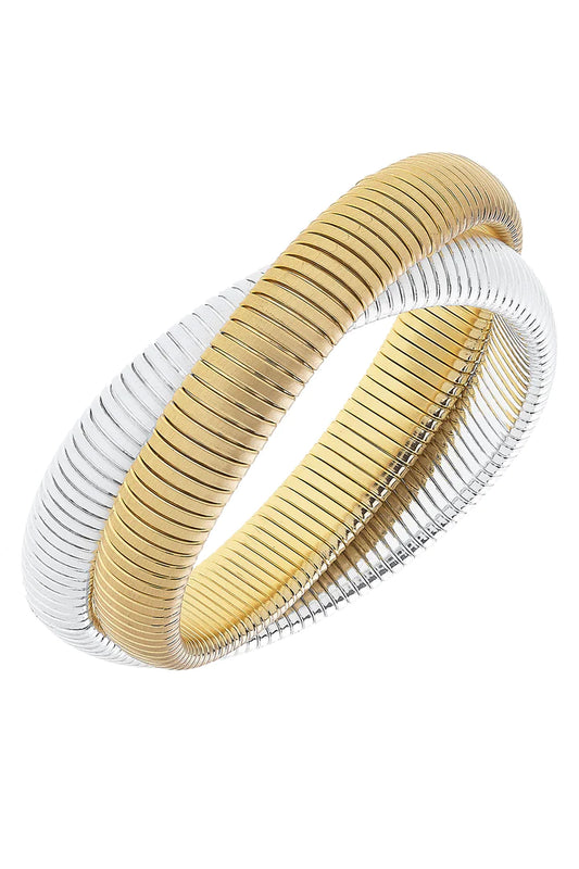 Canvas Interlocking 2tone Bangle