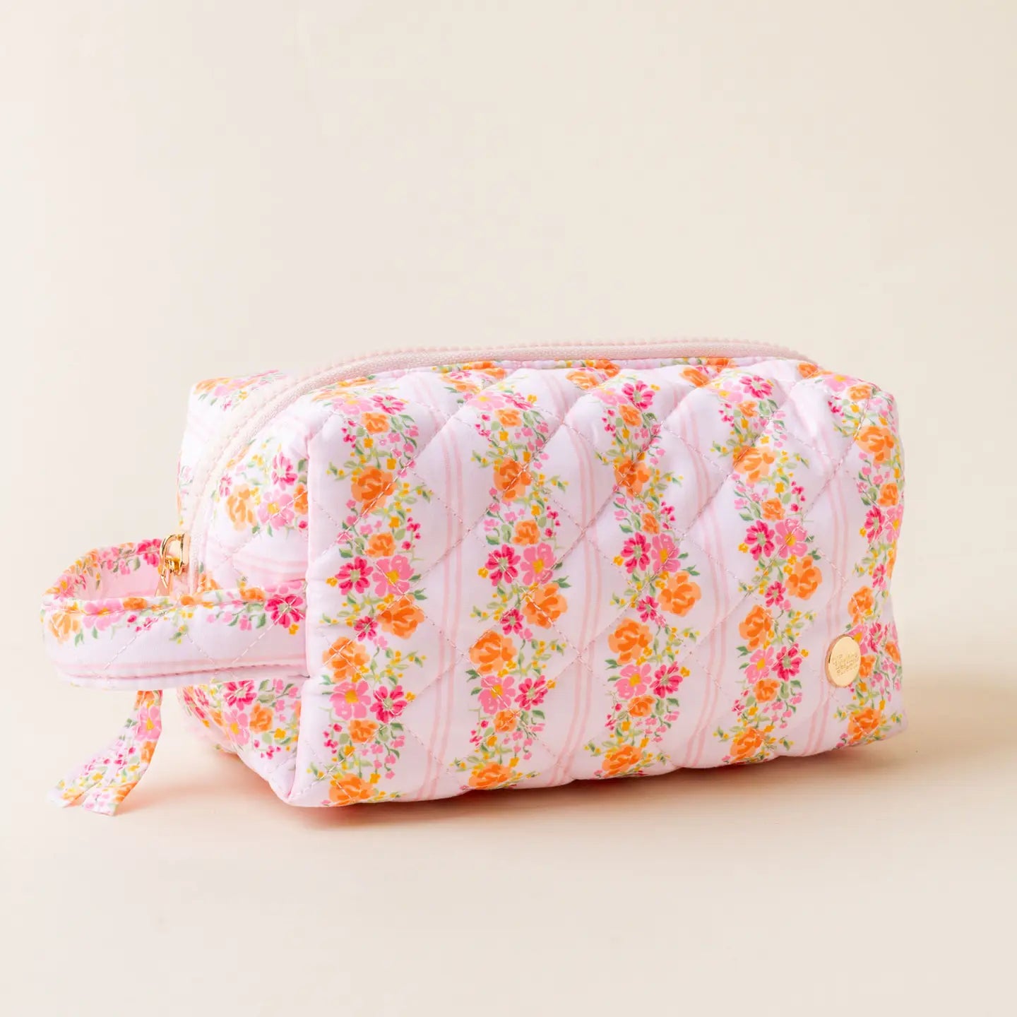 TDE Essentials Quilted Cosmetic Pouch | Petal Parade Pink
