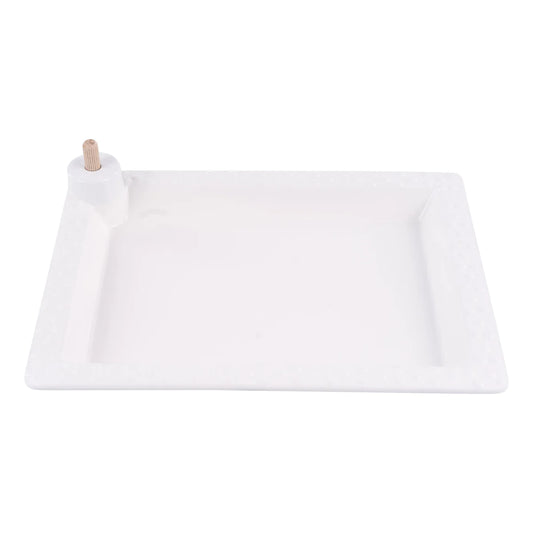 GH white rectangular platter