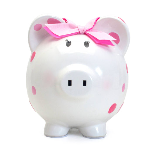 Pink Multi Dot Bank