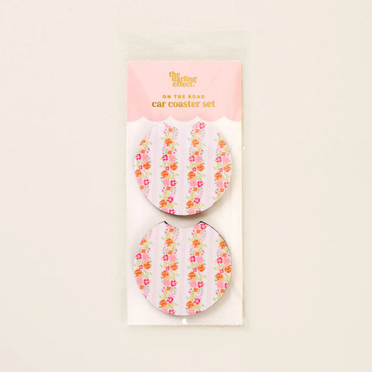 TDE On the Road Car Coasters | Petal Parade Pink