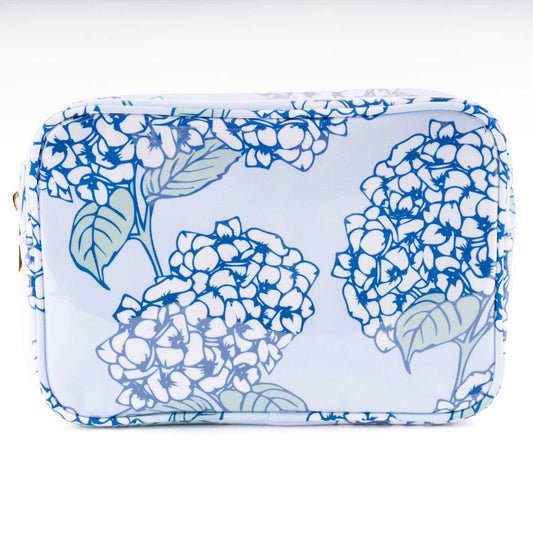 8 Oak Hydrangea Stem Clear Coated Rectangular Cosmetic Case