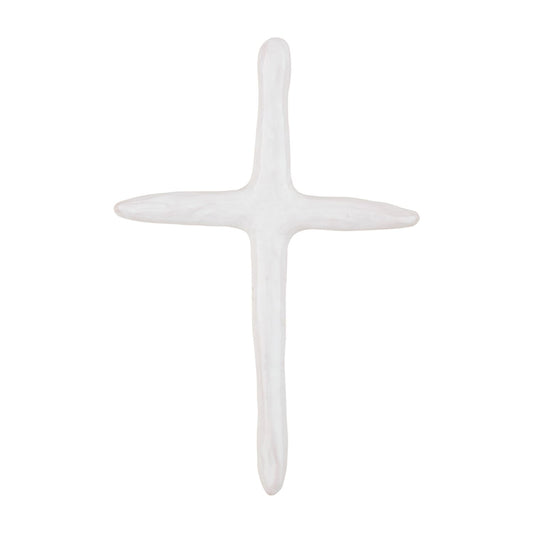 MP white decorative cross sitter
