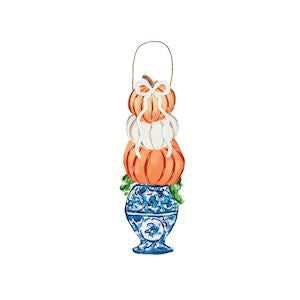 MP Pumpkin Topiary Door Hanger
