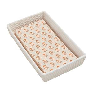 MP Woven Stoneware Guest Towel & Caddy Set
