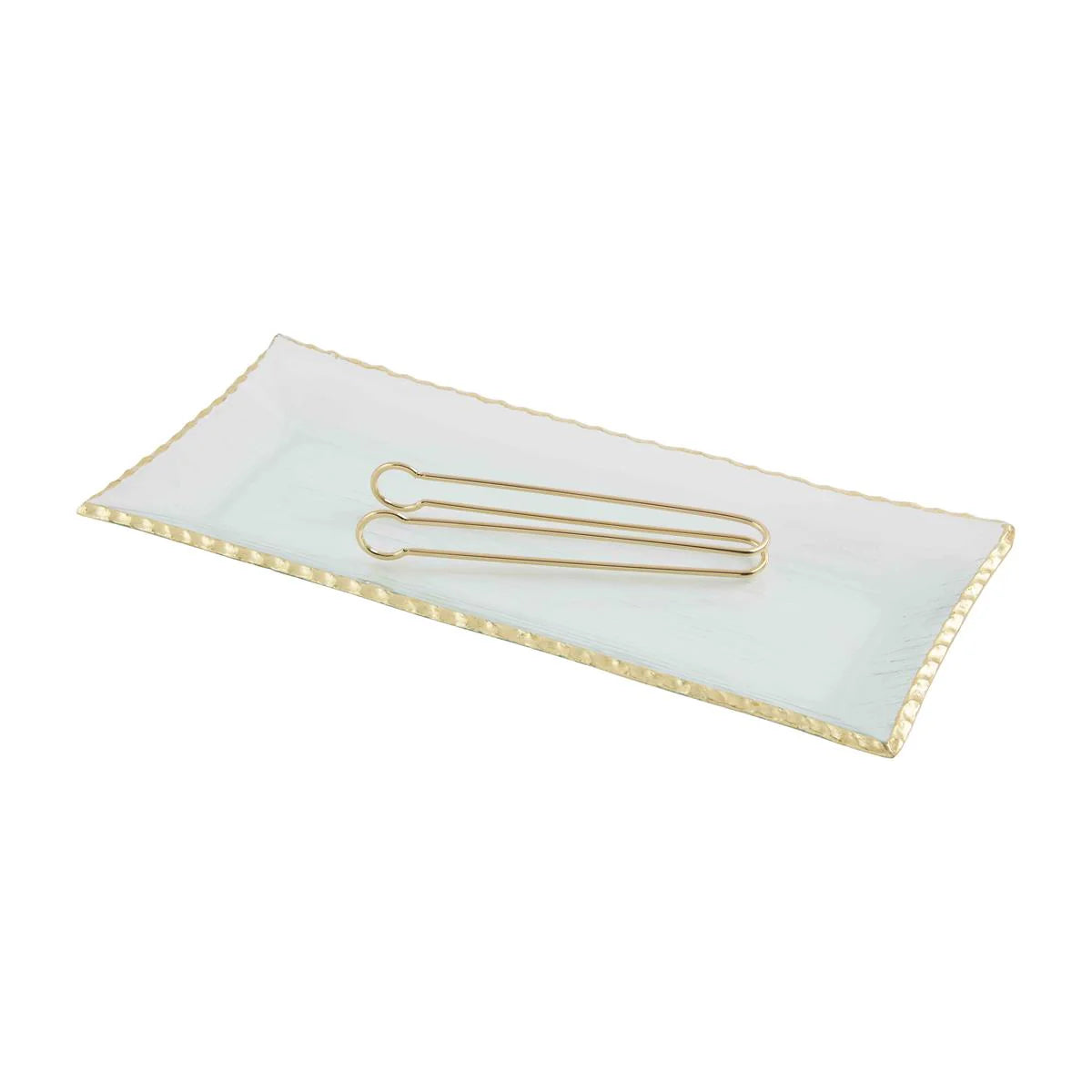 MP gold glass platter set
