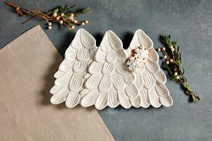 MP White Christmas Tree Platter