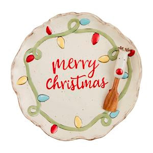 MP christmas lights platter set