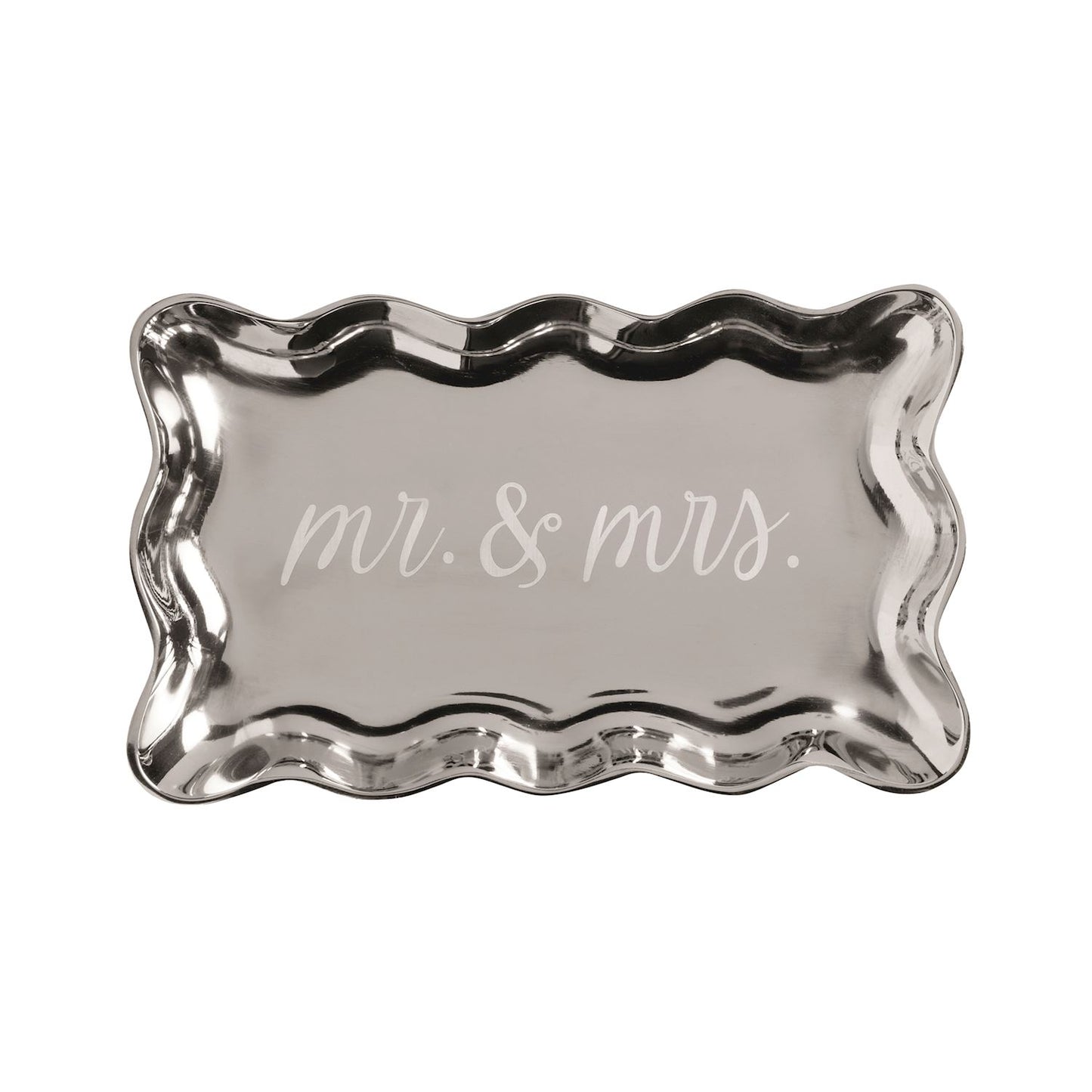 MP Mr Mrs Etched Metal Tray