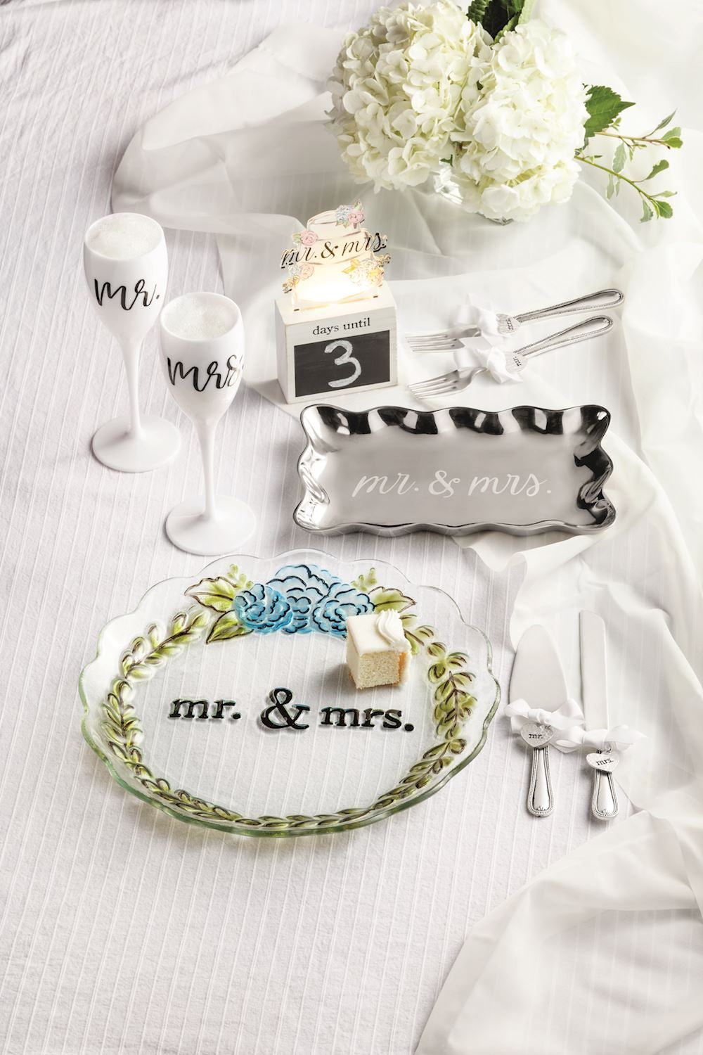 MP Mr Mrs Etched Metal Tray