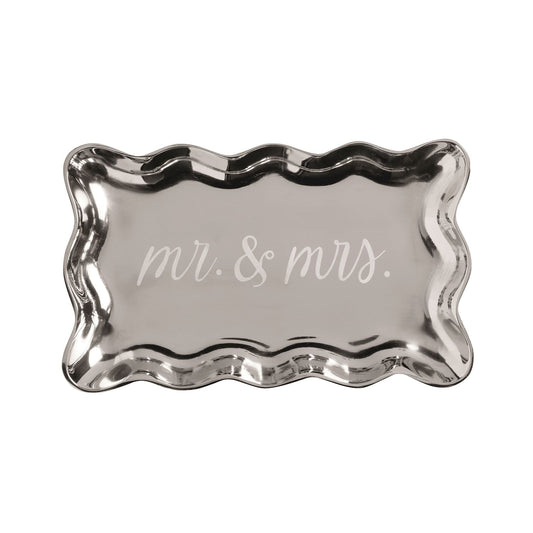 MP Mr Mrs Etched Metal Tray