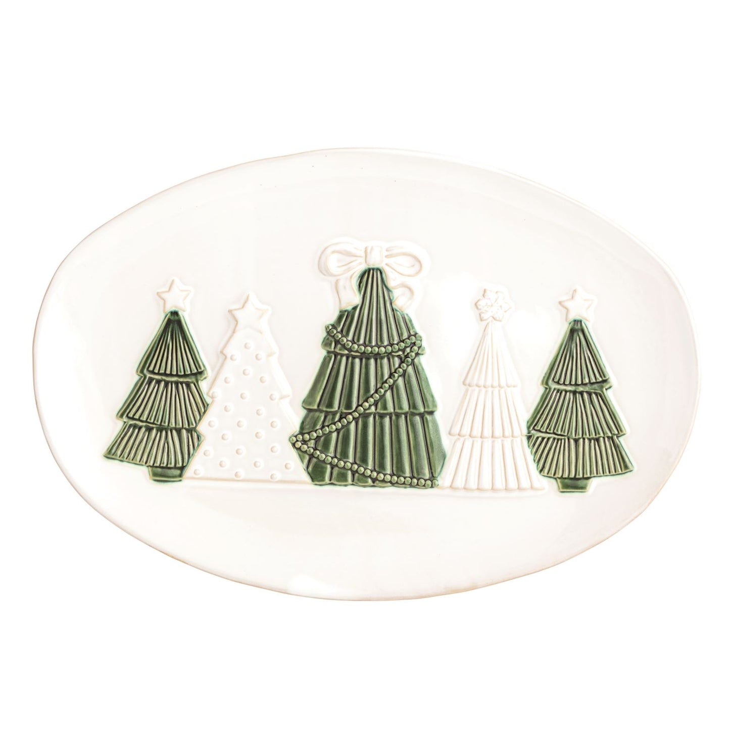 MP White Christmas Tree Platter