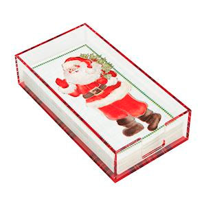MP Santa Guest Towel & Tartan Caddy Set