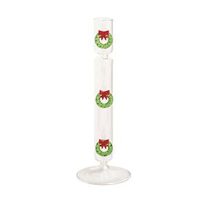 MP Christmas Glass Icon Candlesticks